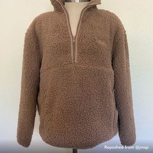 Skims teddy bear 1/4 zip